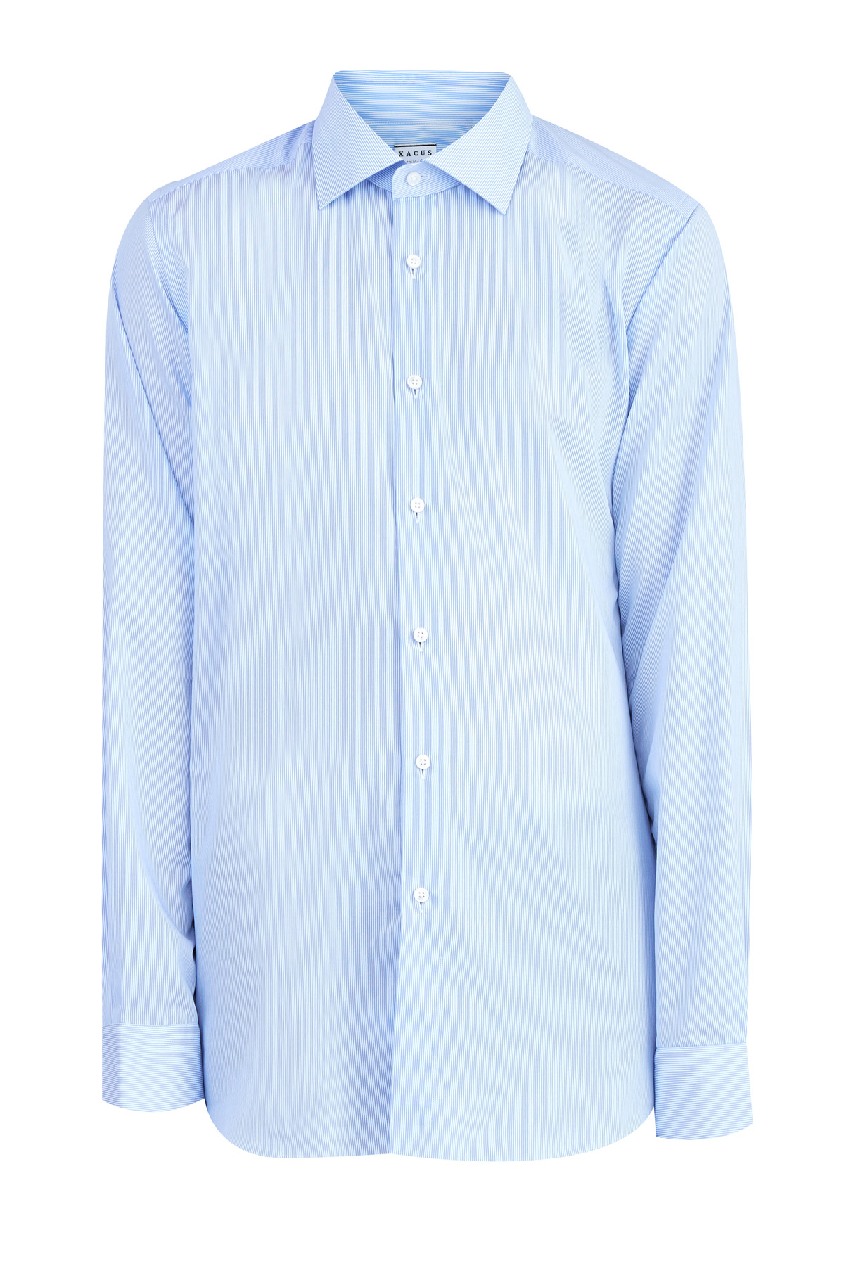 Рубашка из поплина с принтом в тонкую полоску XACUS, цвет голубой, размер 48;54;52 - фото 1